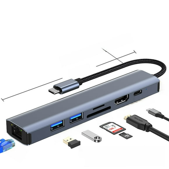7-in-1 docking station typec laptop converter usb3.0 gigabit network card docking station