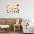 thumbnail image 2 of Stupell Industries Faint Florals Foliage Gray Framed Giclee Art design by Petal Prints Design, 16 x 20, 2 of 8