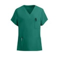 thumbnail image 3 of LHVUOA Women's Stylish Scrubs Healthcare Top, Breathable Stretch Scrub Shirts., 3 of 4