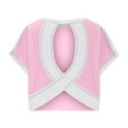 thumbnail image 4 of AherBiu Yoga Crop Tops for Women Cap Sleeve Hollow Back V Neck Activewear Workout Tops Tees Shirts, 4 of 5