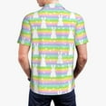 thumbnail image 3 of Balery Rainbow Rabbit Printed Men’s Short Sleeve Polo Shirt, Midweight Men's Shirt,Golf Polo shirts -X-Large, 3 of 8