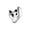 Silver, variant on Womens .925 Sterling Silver Two Tone Bear Face Zoo Animal Koala Panda Charm Bead for Tween for Bracelet