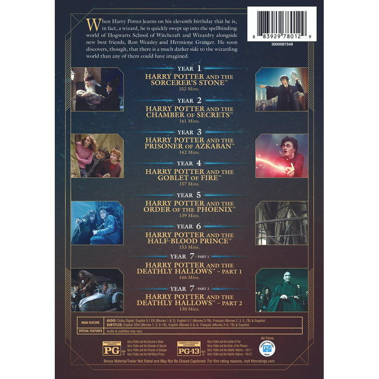 Best of WB 100th: Harry Potter Complete 8-Film Collection (DVD)