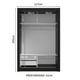 thumbnail image 4 of Ropero Closet Madesa Vivare 2 Puertas 1 Espejo Color Negro 1, 4 of 10