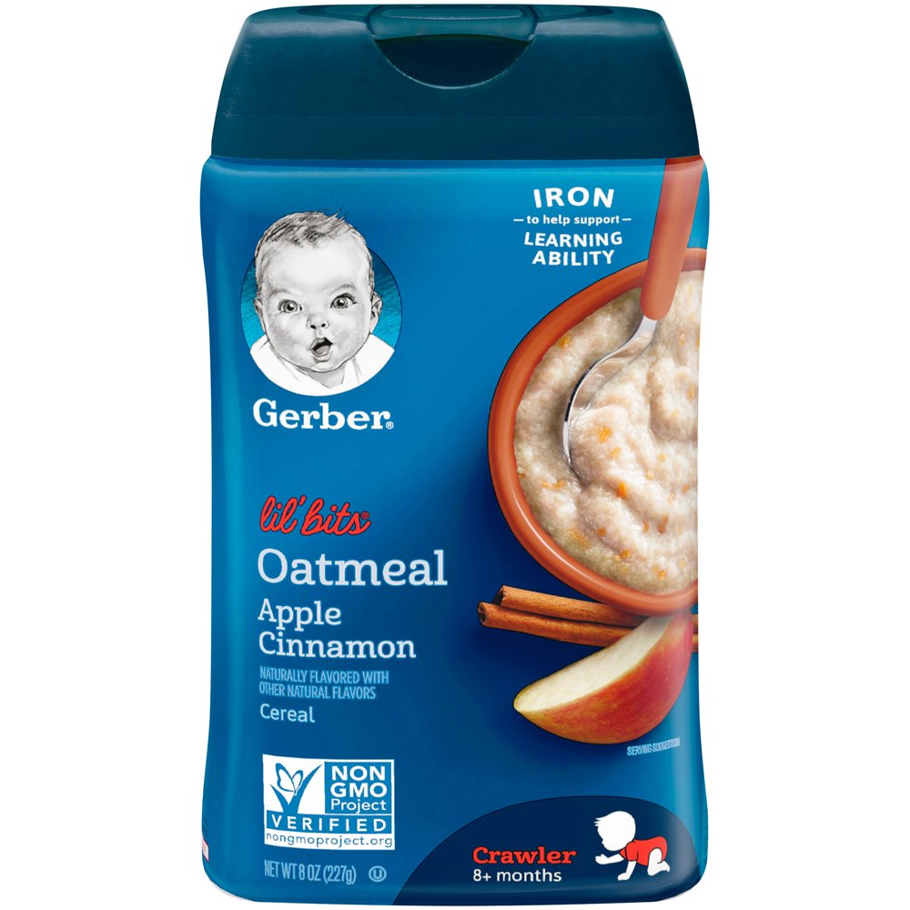 Gerber Stage 3, Apple Cinnamon Baby Cereal, 8 oz Canister