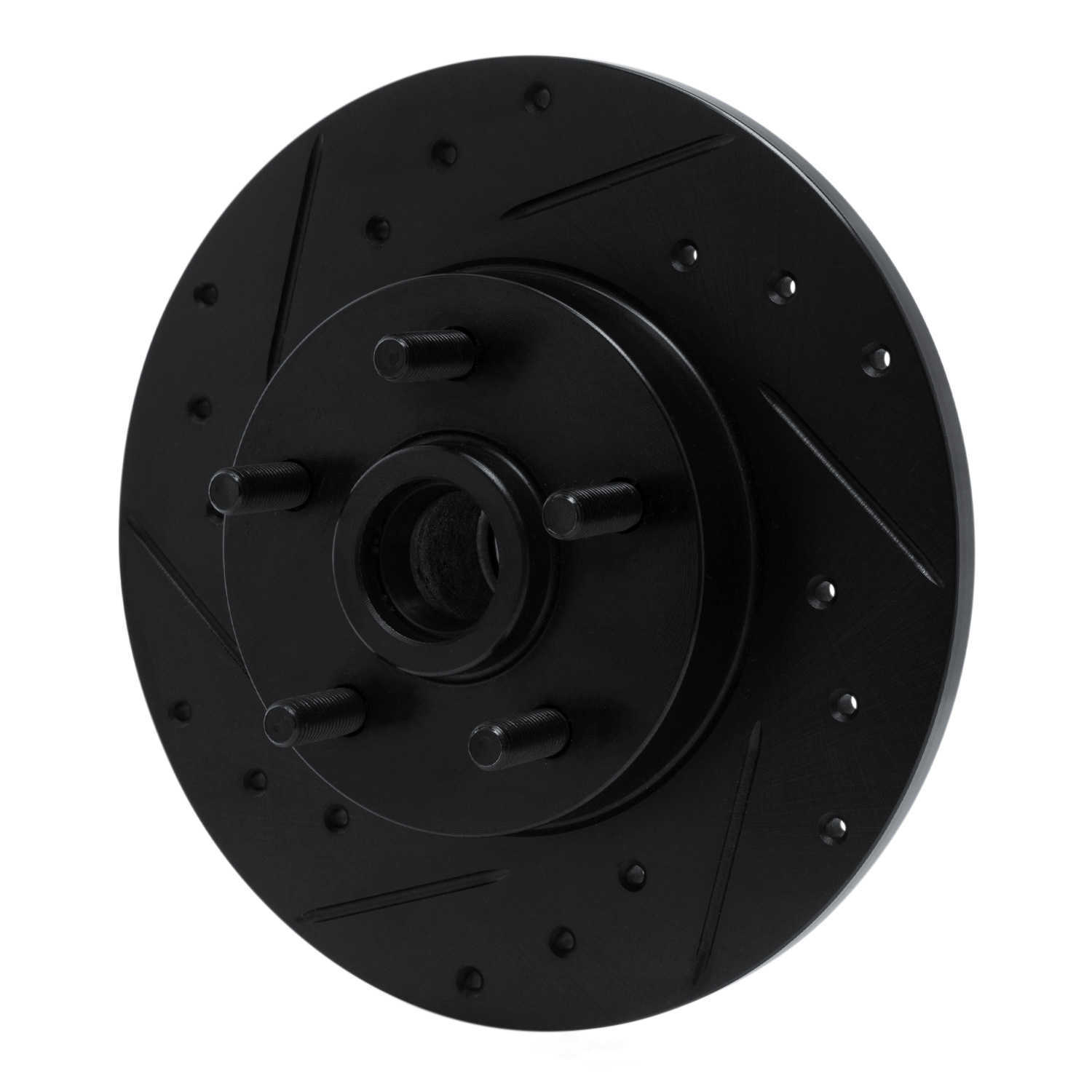 Dynamic Friction Company 633-52002L DFC Brake Rotor - Drilled And Slotted - Black