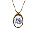 thumbnail image 1 of Collar Colgante Unbranded Estilo Cita Handwrite Antique Brass, 1 of 3