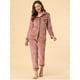 thumbnail image 2 of Conjuntos de pijama para mujer Allegra K Traje de noche suave con botones Pj rojo S, 2 of 6