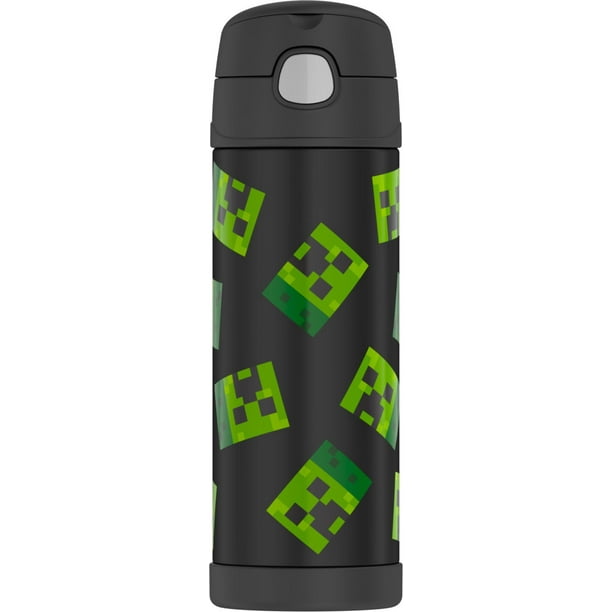 Thermos Funtainer Vacuum Insulated Stainless Steel Water Bottle, Minecraft, 16 oz