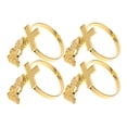 thumbnail image 1 of WASHWEPE 4Ud Anillos De Servilleta De Metal Dorados Para Adornar Mesas En Celebraciones Especiales, 1 of 7