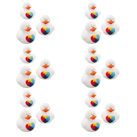 Fun Express Bulk Autism Awareness Rubber Ducks - 120 Pieces