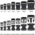 thumbnail image 5 of 50MM 10 Yards Black Nylon Webbing Strap + 10 Pcs Adjustable Buckles Plastic Side Release Buckles, 5 of 7