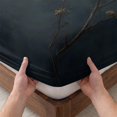 thumbnail image 3 of Twin XL Size Fitted Sheet Set - Dried Flowers 2 Piece Bedding Sets 16" Deep Pocket Fitted Sheet with 1 Pillowcases, Abstract Black Retro Flowers Plants Brushed Microfiber Hotel Luxury Bed Sheets, 3 of 9