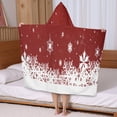 thumbnail image 5 of Red Christmas Snowflake Pattern Hooded Bath Towel，50"x30" for Ages 3 To 12 Kids, Quick Dry Lightweight Soft Microfiber Hood Beach Towel Cover Up for Kids, 5 of 7