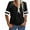 Black, variant on Sherrylily Womens Plus Short Sleeve Striped Print T-shirt Plus Size Basic Tops