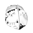 thumbnail image 2 of Kdxio Doodle Cute Cat Print Shower Cap for Women,Elastic and Reusable,Double Waterproof Layers Bathing Hat, 2 of 9