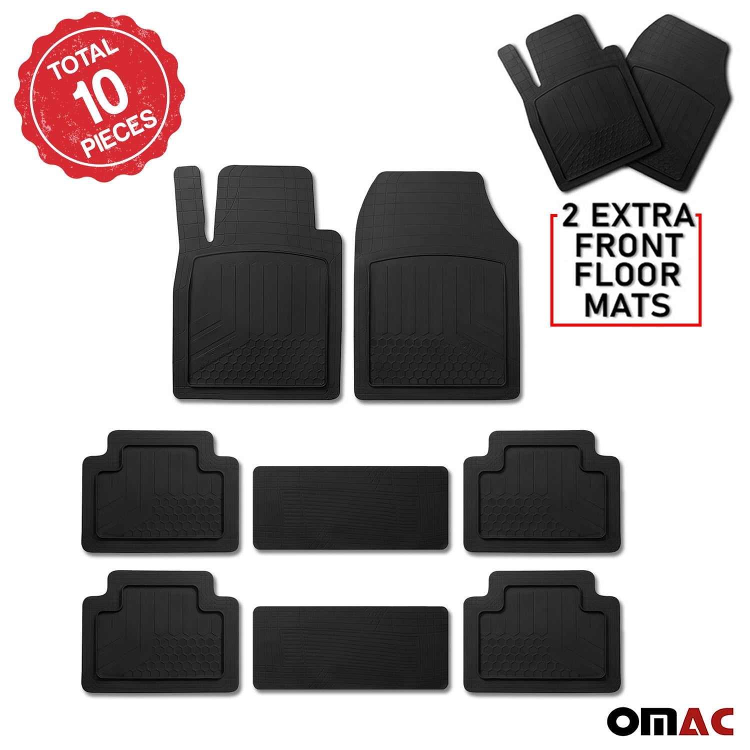 Floor Mats Liner For Jeep Wagoneer 20222023 3Row Trimmable 8+2x All