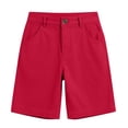 thumbnail image 5 of Gubotare Boys Shorts Casual Lightweight Quick Dry Stretch Pull on Chino Golf Shorts Teen Girls Kids School Uniform Clothes Size 9-10 (Red,9-10 Years), 5 of 6