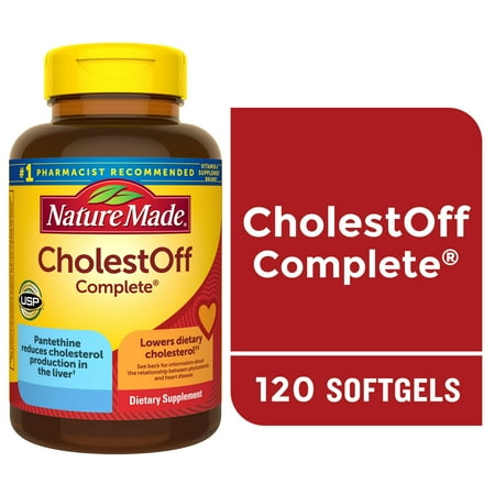 Nature Made CholestOff Complete Softgels, for Heart Health Support, 120 Count