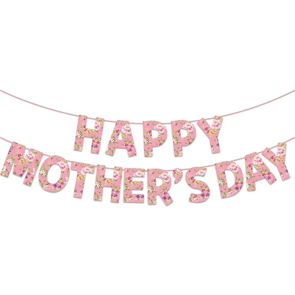 WINDLAND Happy Mother’s Day Flag Mothers Day Bunting Decorations for Celebrating Moms at Themed Parties and Event