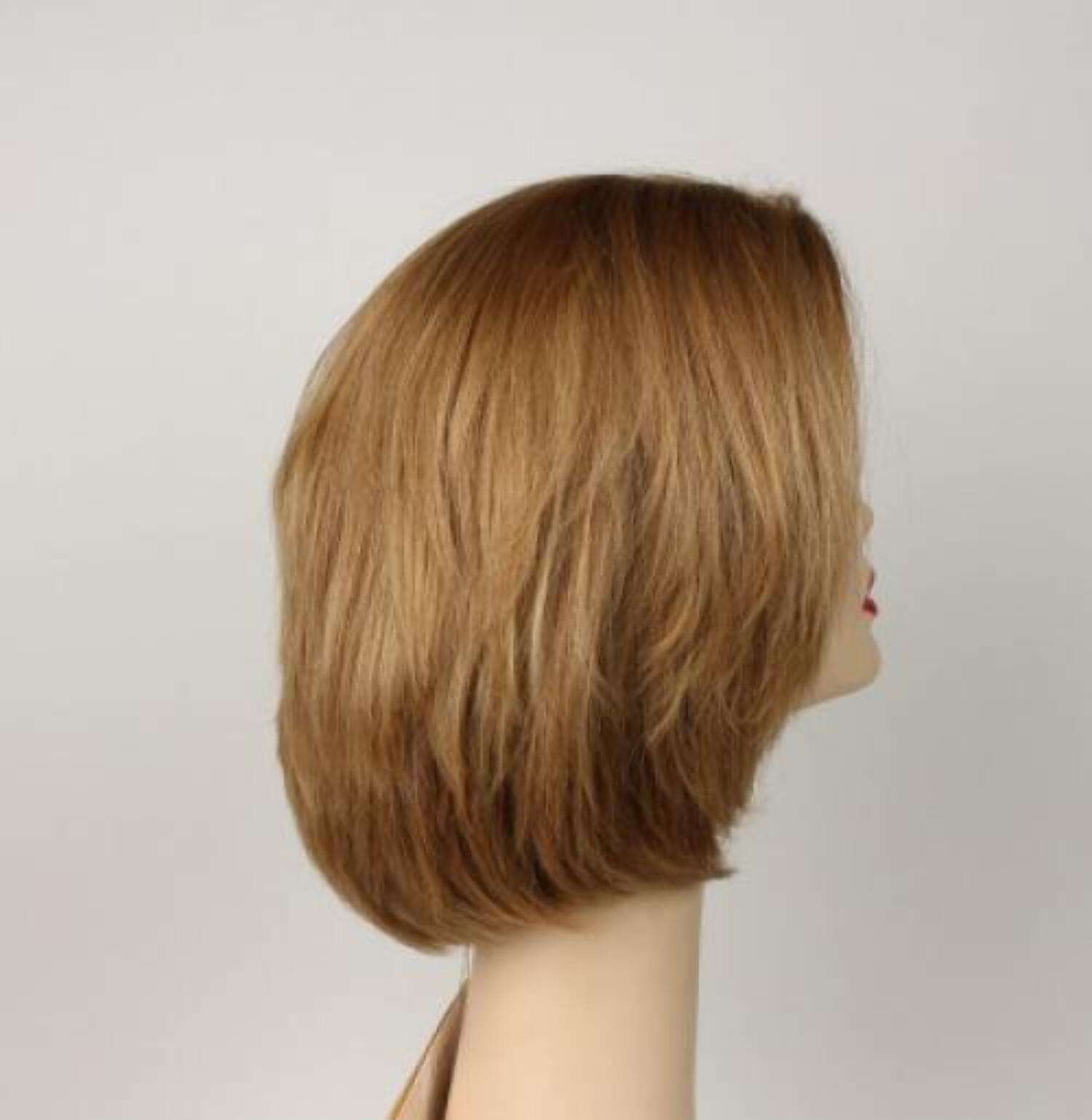 European Human Hair Freeda Wig Medium-Light Blonde Dorothy With Red Tones Size X-Large