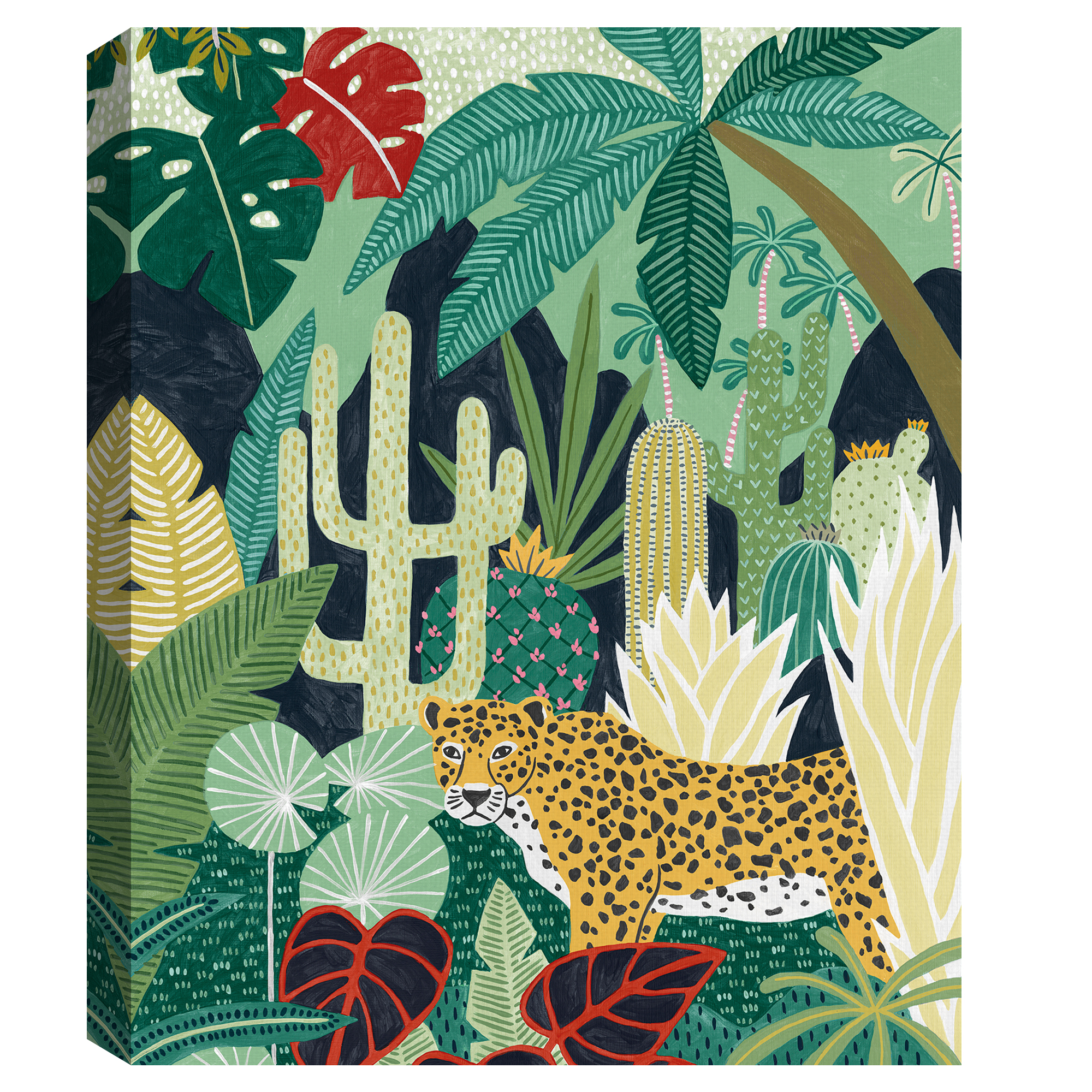 Tropical Acinonyx, Aves, Equus, & Okapi by Kristine Hegre Set of Canvas Art Prints