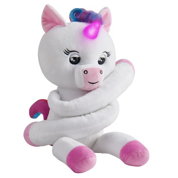Fingerlings HUGS - Mackenzie (White and Light-up Horn) - Advanced Interactive Plush Baby Unicorn