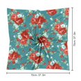 thumbnail image 3 of Head Scarf for Women,27.5 Inches Pioneer Colorful Flowers Square Like Head Scarf for Women,Silk Bandana Hair Wrap Neck Scarf for Women's, 3 of 6