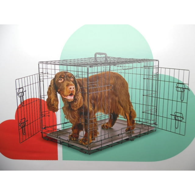 Boots & Barkley Wire TwoDoor Collapsible Dog Pet Crate M Medium