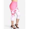 thumbnail image 1 of Leggings Capri Flores Talla Extra Rosegal Leggings de talla grande, 1 of 5