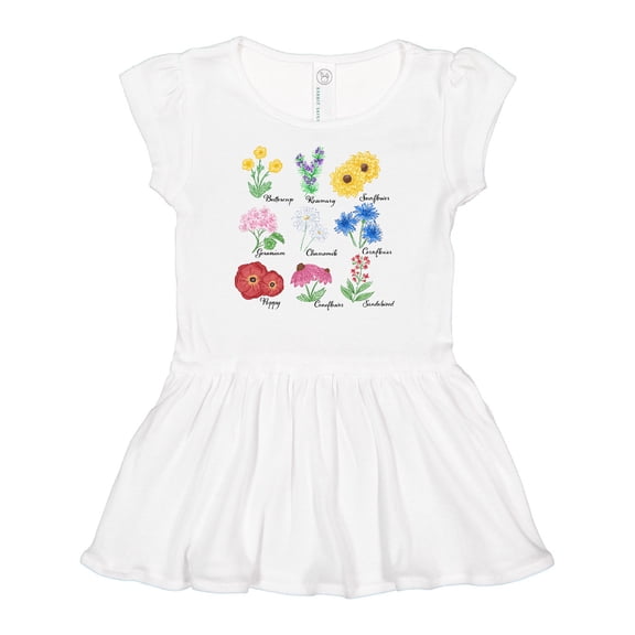 Inktastic Wild Flower Chart Girls Baby Dress