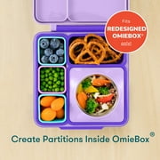 Omie Dip for OmieBox (2 pack) Leakproof Dips Containers To Go, Salad Dressing Container, Condiment Container with Lids - Food Safe Silicone - 4 ounces (Pink/Teal) by OmieLife