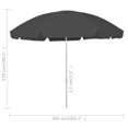 thumbnail image 5 of vidaXL Beach Umbrella Anthracite 300 cm, 5 of 5