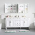 thumbnail image 6 of ANGELES HOME 72" Bathroom Vanity with Double Sinks, Solid Wood Bathroom Makeup Cabinet W/ 4 Doors and 4 Drawers, Bathroom Vanity Storage Organizer with Carrara White Quartz Countertop, White, 6 of 15