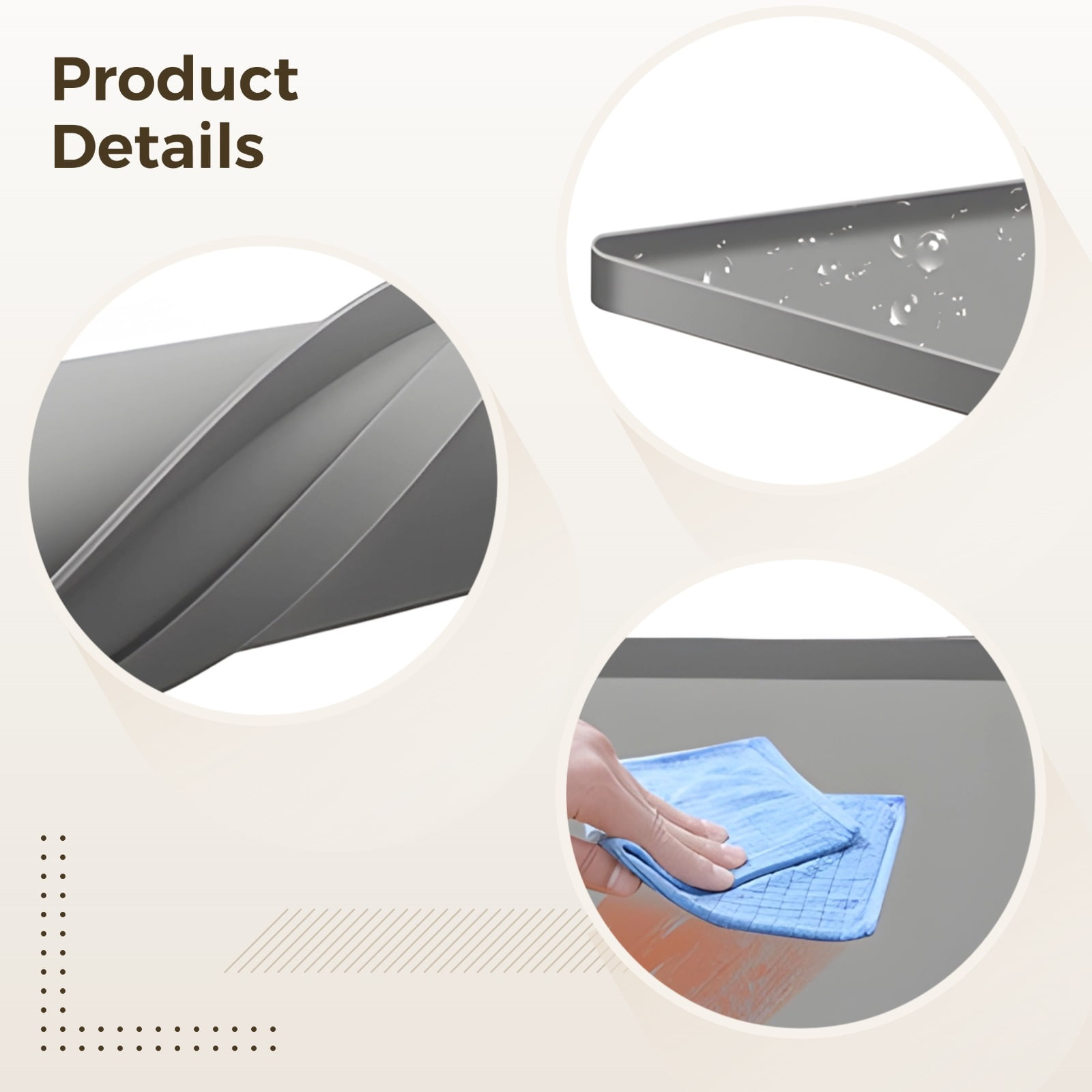 Mini Fridge Mat for Carpet, Refrigerator Carpet Protector, Water Resistant Silicone Mat, Scratch Proof, Non-Slip Silicone Pad for Home and Pet Use, Easy to Clean, 23.6" x 23.6"