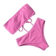 thumbnail image 2 of Eigraketly Traje de baño dividido para mujer, traje de baño acolchado de poliéster para verano, traje de baño para vacaciones, traje de playa sencillo a Traje de baño Rosa S Eigraketly OD021066-01, 2 of 6