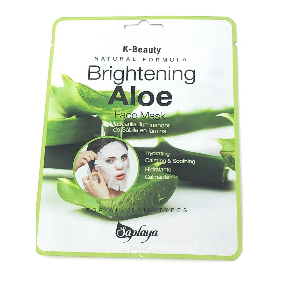 Brightening Aloe Mask Sheet Natural Formula HYDRATING CALMANTE Facial Mask 25 mL Walmart