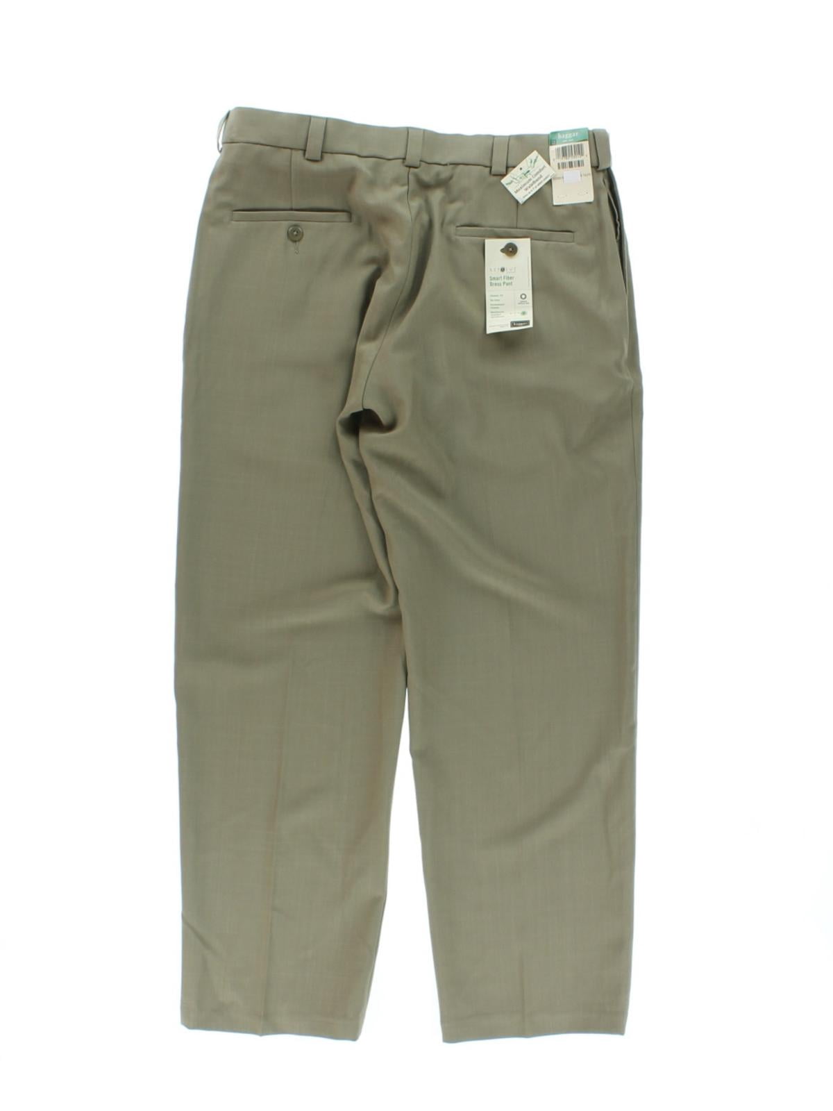 Haggar Men's E-CLO Stria Flat Front Dress Pant Classic Fit, Sizes 32x30-44x32