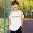 thumbnail image 4 of Zpanxa Girls Shirts Color Print Short Sleeve T Shirt Summer Oversized Crewneck Basic Tee With Polyester Spandex 4 Years, 4 of 6