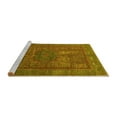 thumbnail image 2 of Ahgly Company Machine Washable Indoor Rectangle Abstract Yellow Modern Area Rugs, 7' x 10', 2 of 4