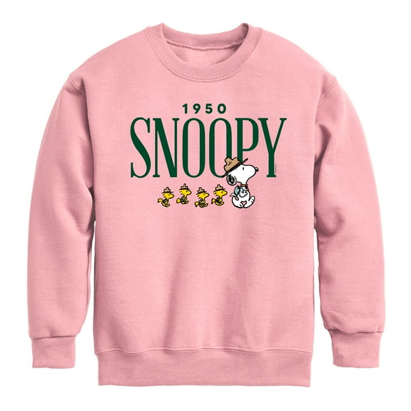 Peanuts - Snoopy 1950 Camping - Toddler & Youth Crewneck Fleece Sweatshirt
