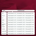 thumbnail image 3 of 500 Thread Count 100% Egyptian Cotton 4-Piece Bed Sheet Set (1 Flat, 1 Fitted Sheet, 2 Pillow Covers) 27 Inches Deep Pocket Size Queen Color Burgundy Solid, 3 of 6