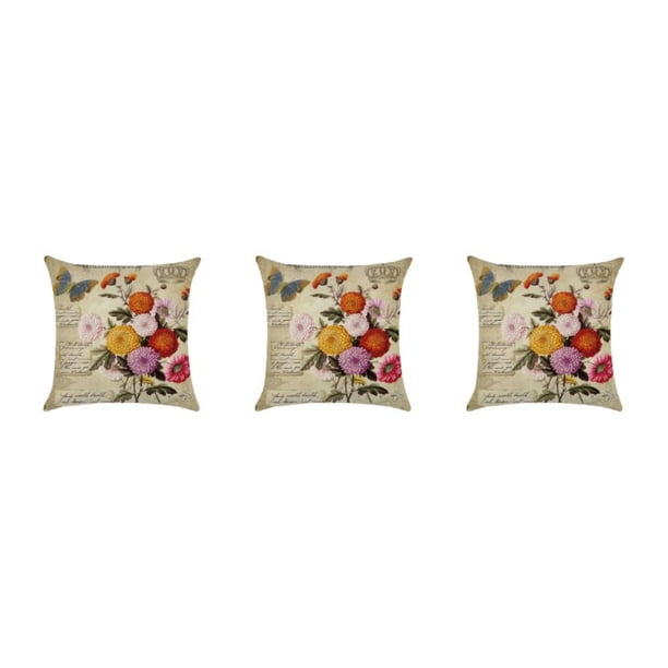 Funda de cojín decorativa Bearachild Funda de almohada de flores elegante kztym001-5