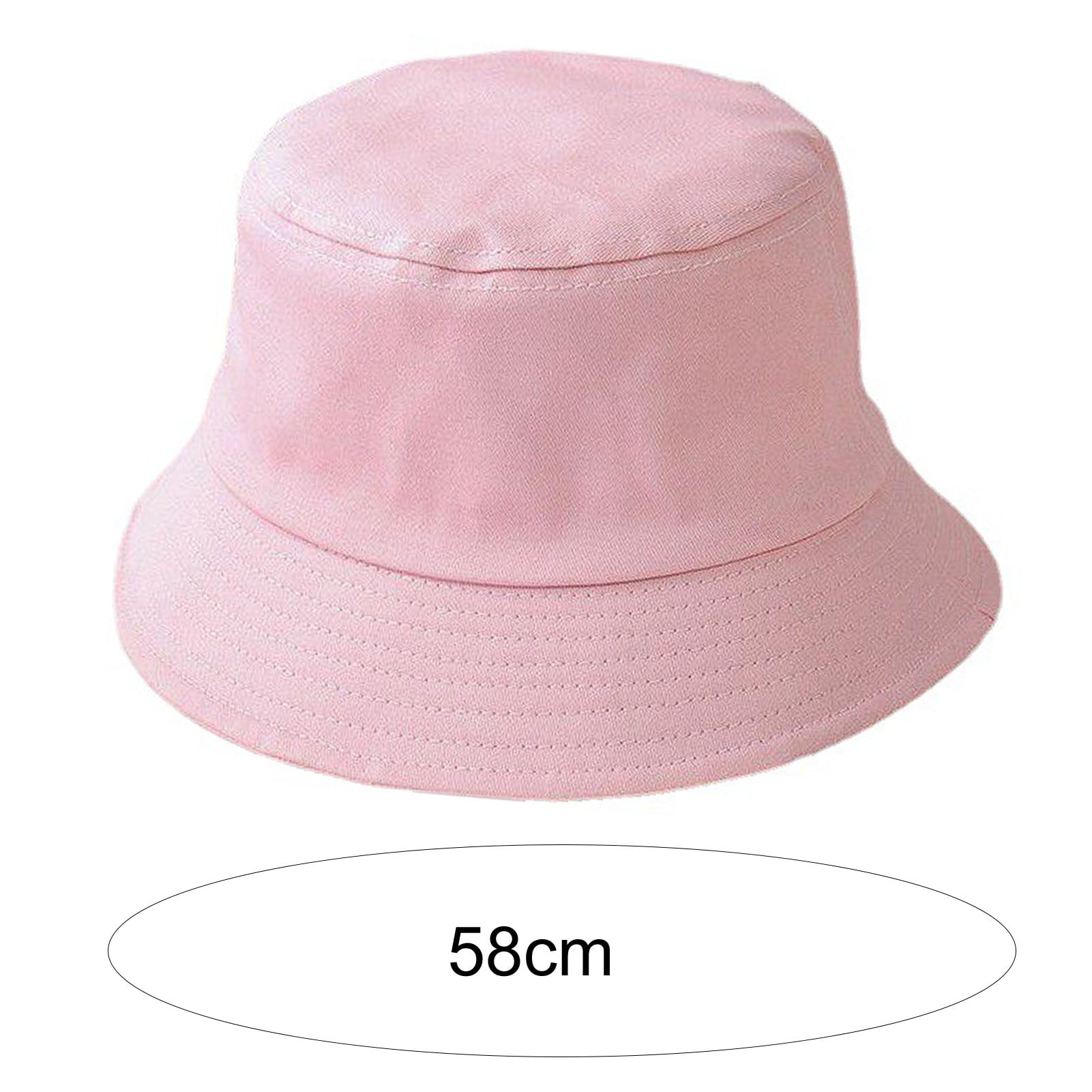 Honrane Unisex Summer Solid Color Fisherman Hat with Wide Brim Round Dome Sunscreen  Bucket Design 