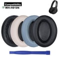 thumbnail image 2 of Almohadillas de cuero para los oídos, piezas de reparación para fundas de auriculares WH H910N, color azul, 2 of 5
