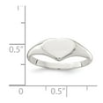 thumbnail image 3 of 925 Sterling Silver Solid Polished Love Heart Signet Ring Size 6 - 2.5 Grams -  Jewelry Gift for Mom, 3 of 5