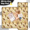 thumbnail image 4 of Highland Cow and Sunflower Print Teens Toddler Nap Mat with Pillow, Sleeping Mat Bag for Preschool Daycare 50"x20", 4 of 6