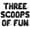 Black, variant on Letter Balloons - THREE SCOOPS OF FUN 16" Inch Alphabet Letters Foil Mylar Balloon 3rd Birthday Party Banner (White)