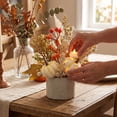 thumbnail image 6 of Fall Decor for Thanksgiving Autumn Home Table Fireplace Decorations | Artificial Fall Maple Leaves Pumpkin Berry Potted for Harvest Halloween Indoor Holiday Party Decorations (A-2PCS), 6 of 8