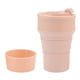 thumbnail image 5 of Vaso plegable de silicona de 500 ml, portátil, resistente al calor, para agua, té, viajes de negocios al aire libre, color rosa., 5 of 14